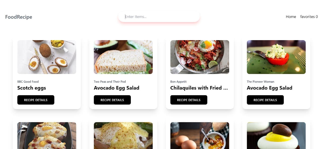 An image of the Recipe Finder App project.